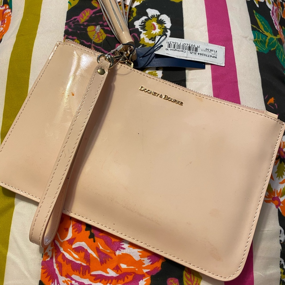 Dooney & Bourke pink patent leather wristlet